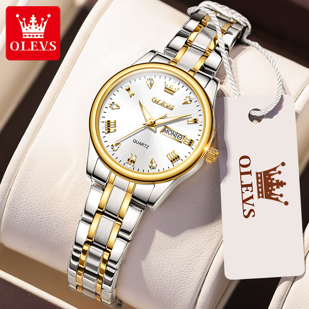 Luxury Watch Brand For Women - OLEVS-Relógio de Quartzo Impermeável Feminino, Nova