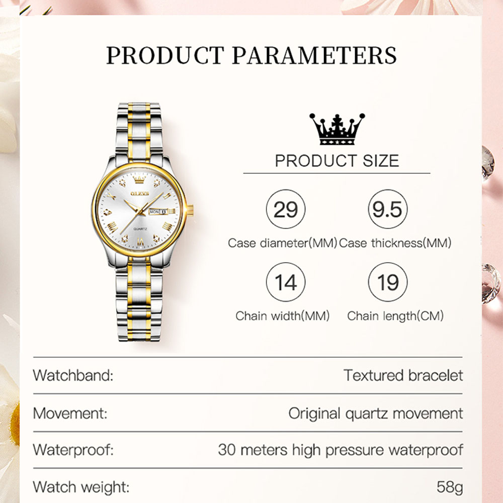OLEVS-Relógio de Quartzo Imper - Luxury Watch Brand For Women avaliação e preço