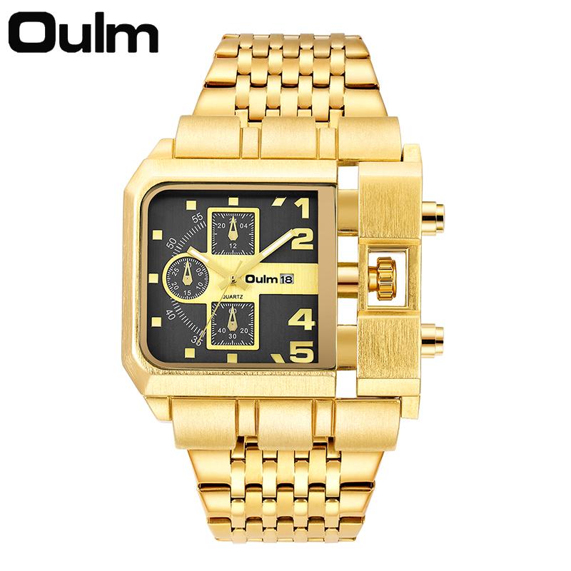 Oulm-Relógio Masculino de Aço  - Luxury Watch Zone avaliação e preço