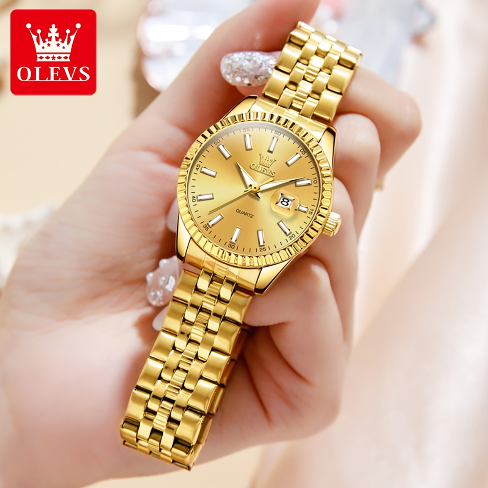 OLEVS-Relógio Quartzo À Prova  - Luxury Watch Brand For Women avaliação e preço