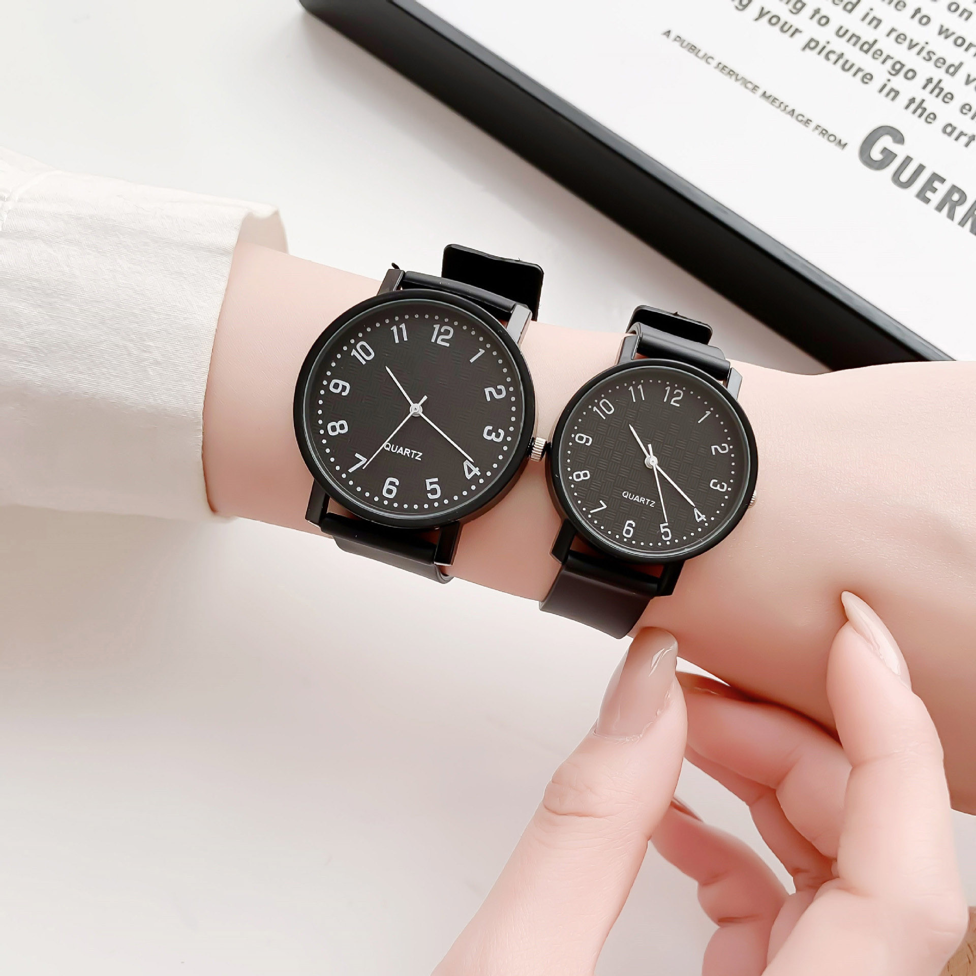 Simples relógio preto relógios - Luxury Watch Girl avaliação e preço