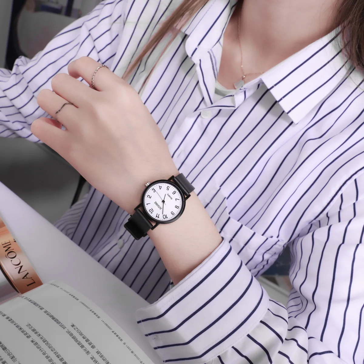 Simples relógio preto relógios - Luxury Watch Girl avaliação e preço